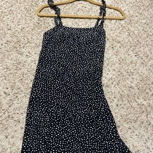 & other stories black and white polka dot dress
